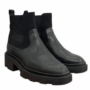 Ash Mastro Chelsea Boots Womens 8 38 Black Leather Platform Chunky Gothic Grunge